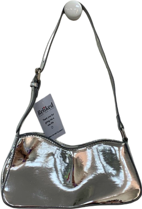 Boohoo Silver Shoulder Bag One Size