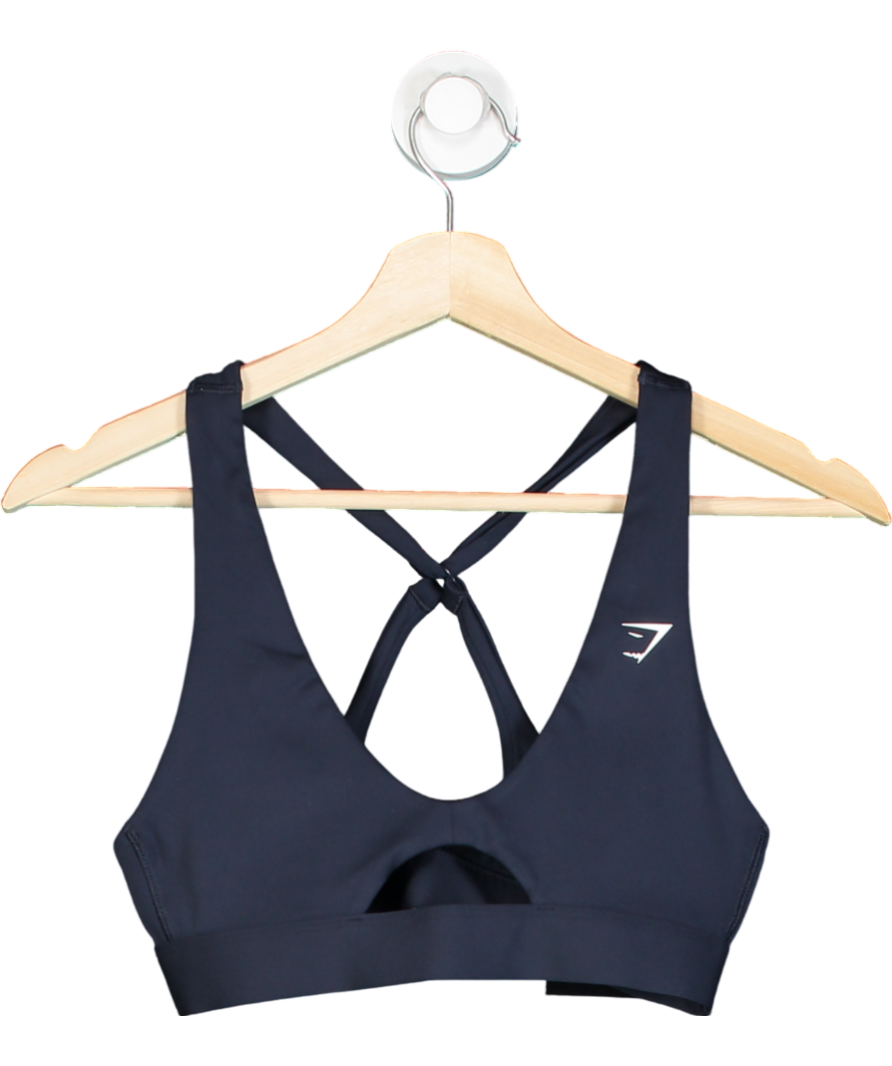 gymshark Blue Peek A Boo Sports Bra UK S