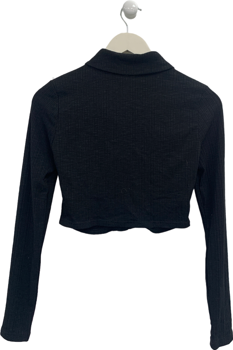 Kaiia the label Black Long Sleeved Crop Top UK 8