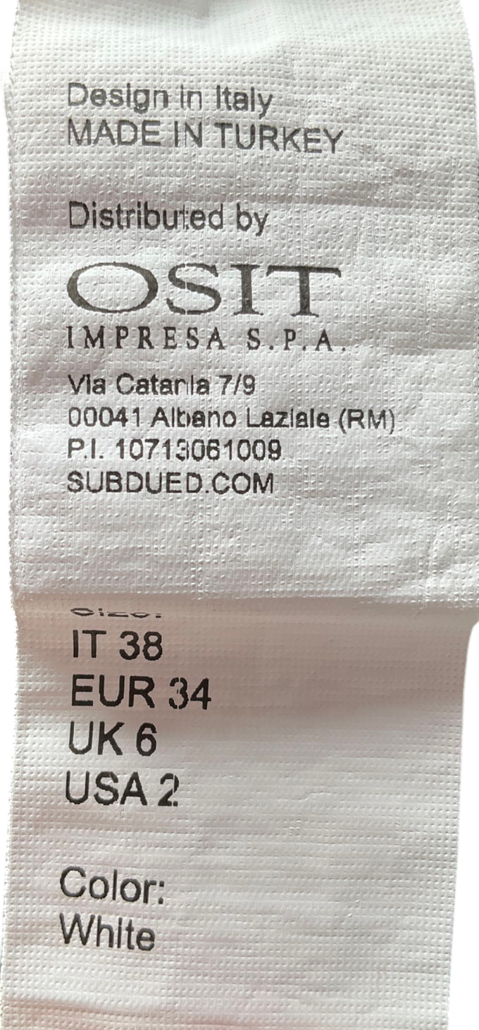 subdued White One Shoulder Top UK XS