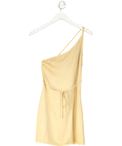 alohas Beige Gilda Satin Cupro Mini Dress UK XS