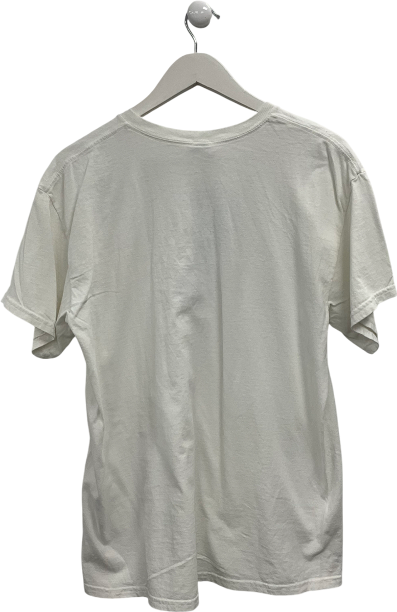 Urban Outfitters White Coi Karp Embroidered T Shirt UK S