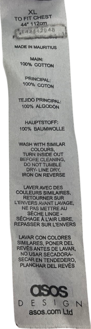 ASOS Boxy Oversized T-shirt With Scenic Chest Graphic In Grey Marl UK XL