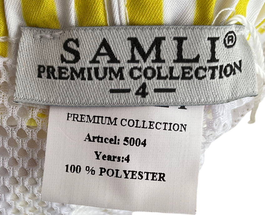 Samli London Yellow Candy Striped Shorts 6 Years