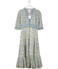 Lexy London Blue Anna Maxi Dress UK 12