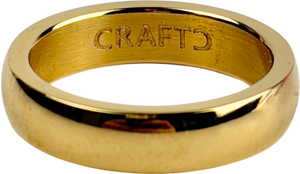 CRAFTD LONDON 18k Yellow gold plated Round Band Plated Ring SIZE Q