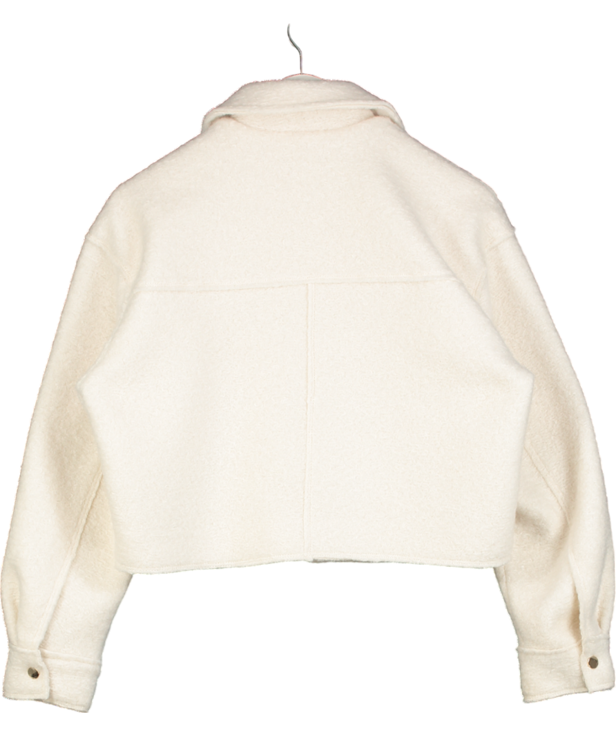 ZARA Cream Short Bouclé Jacket UK XS