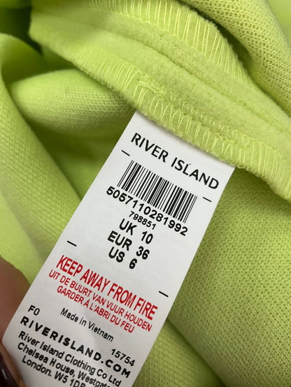 River Island Neon Green Trench Coat UK 10