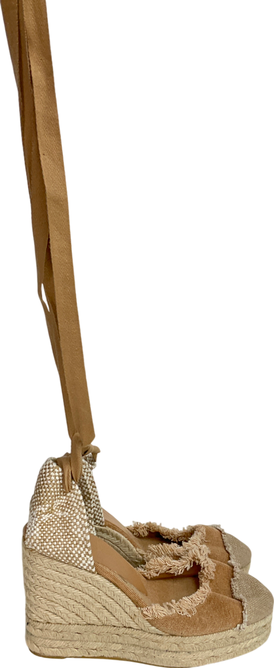 Castaner Beige Clarina Wedge Espadrilles UK 3 EU 36 👠