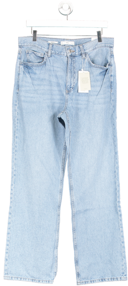 MANGO Blue Mid Rise Straight Jeans - Matilda BNWT UK 14