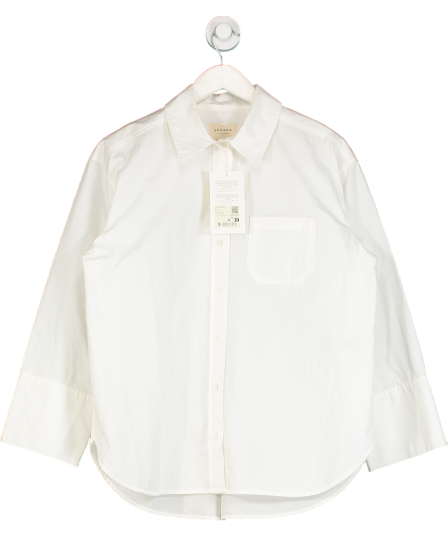 Sezane Cream Bilma Shirt  Ecru UK 8