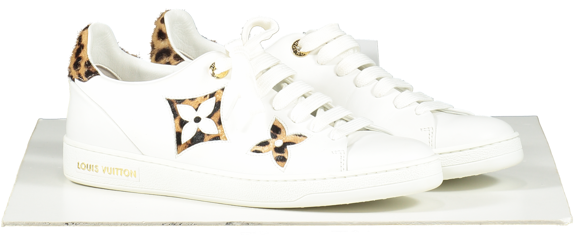 Louis Vuitton White Logo Frontrow Low Top Trainers UK 5 EU 38