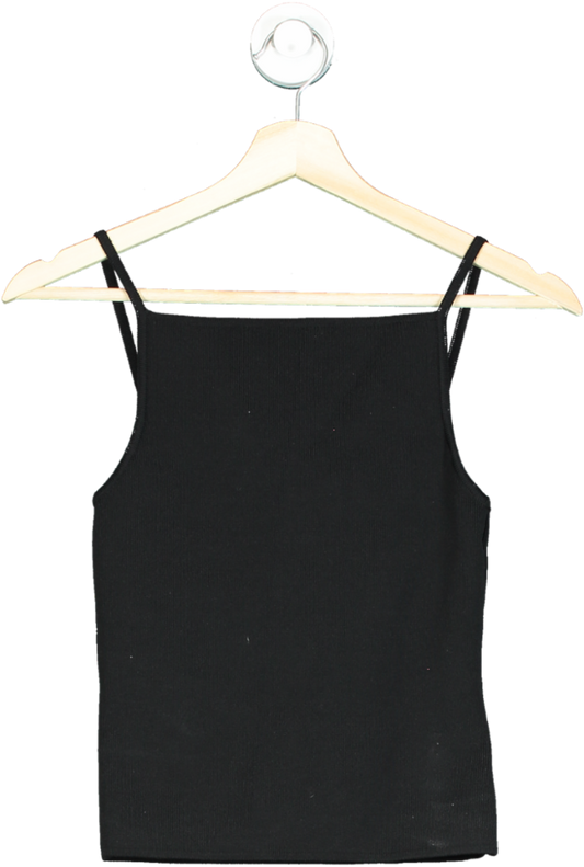 Shona Joy Black Ribbed Tank Top UK S