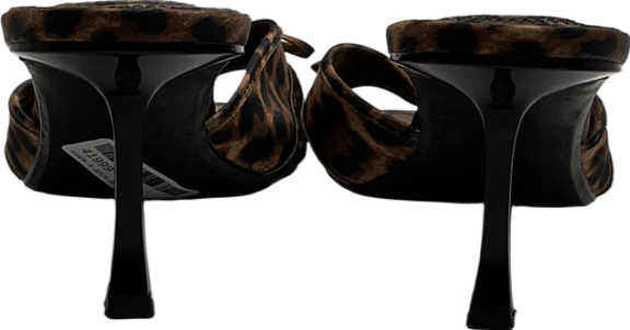 ZARA Brown Animal Print High-heel Sandals UK 7 EU 40 👠