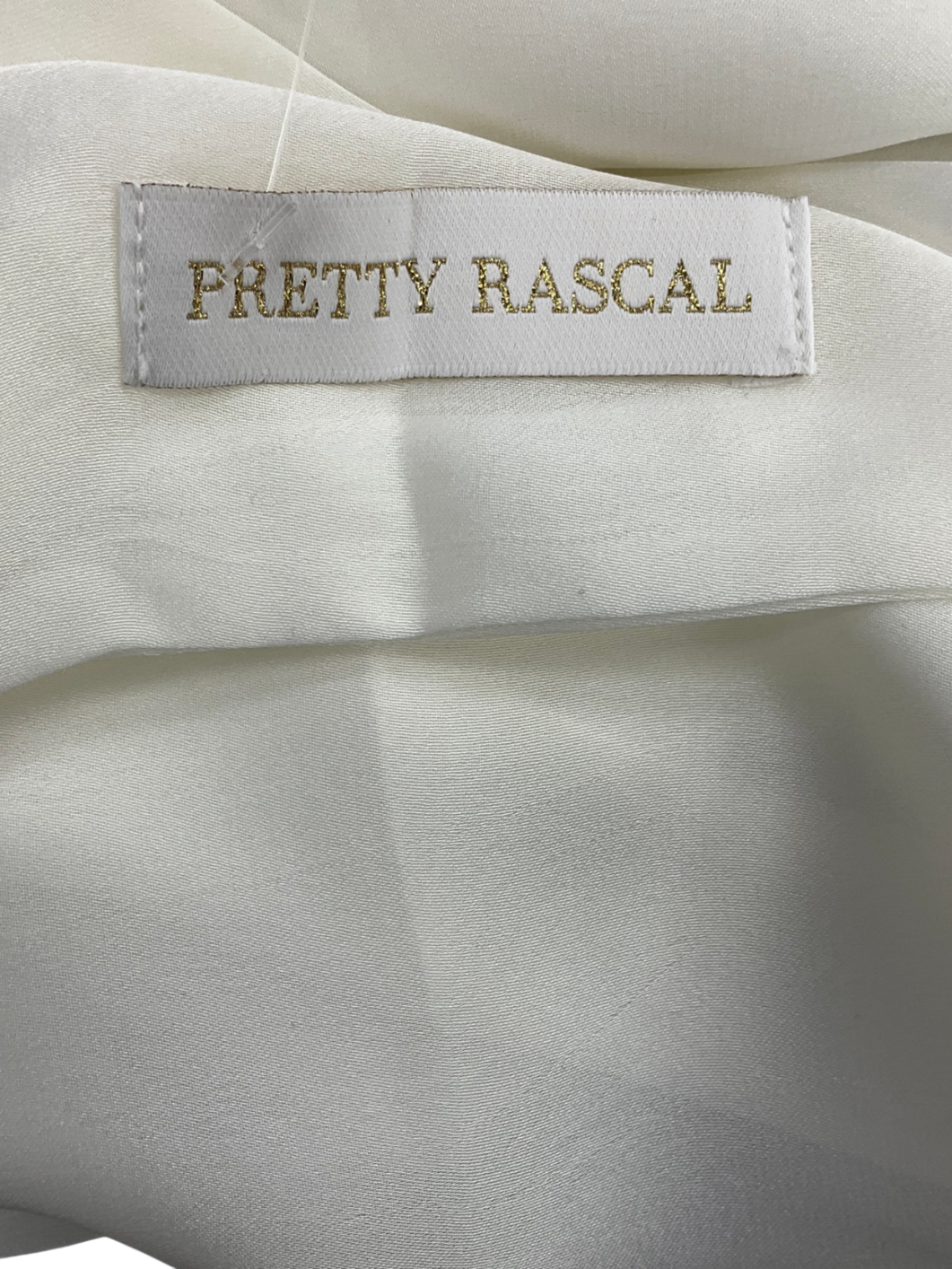 pretty rascal White Oyster Silk Top UK S