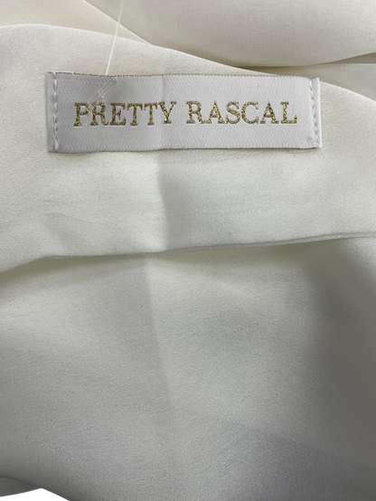 pretty rascal White Oyster Silk Top UK S