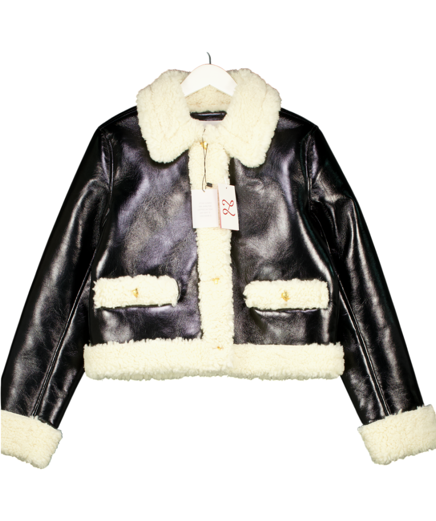Lacademie Black By Marianna Corsica Faux Sherpa Jacket UK M