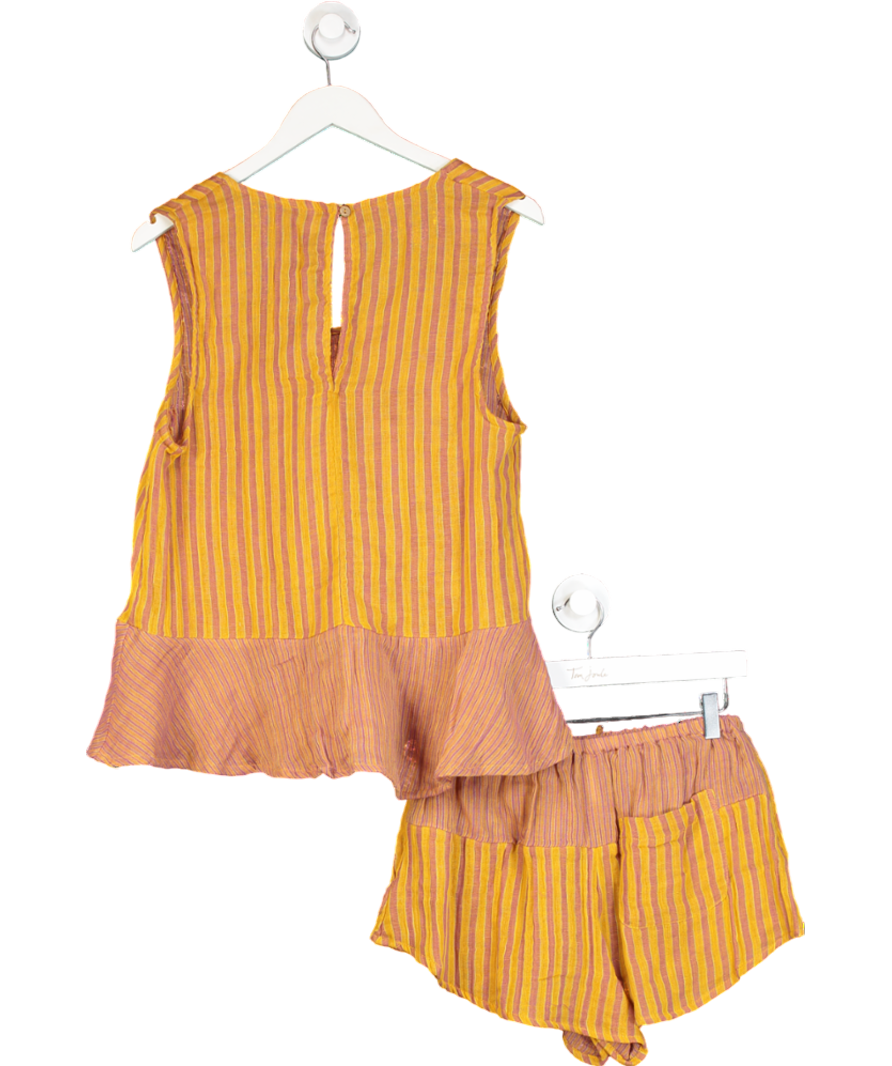 Free People Orange Annabelle Set UK XS