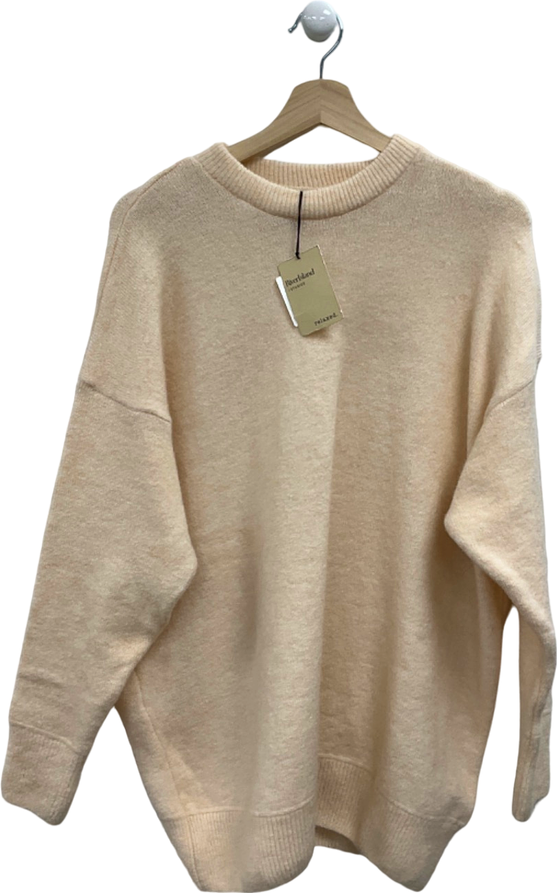 River Island Cream Relaxed Jumper UK XS