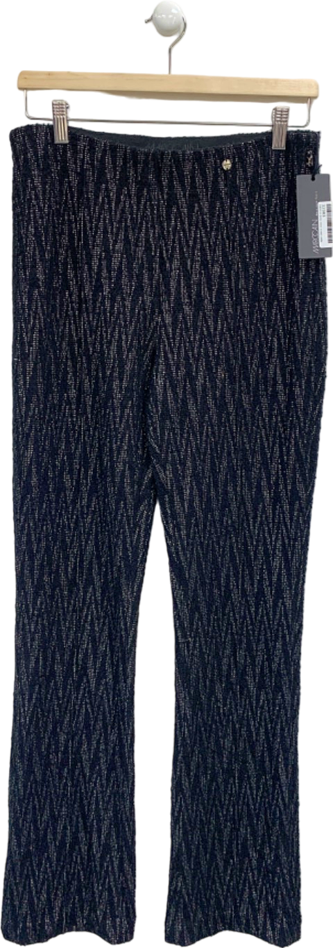 Marccain Black/White Jacquard Trousers UK 12