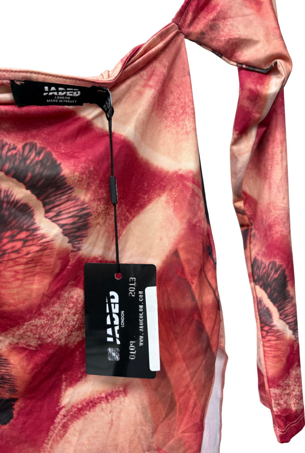 Jaded London Red Asymmetric One Shoulder Crop Top UK 10