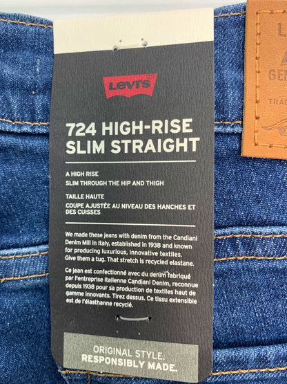 Levi's Blue 724 High-Rise Slim Straight Jeans 30x32