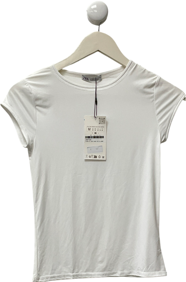 ZARA White T-shirt UK M