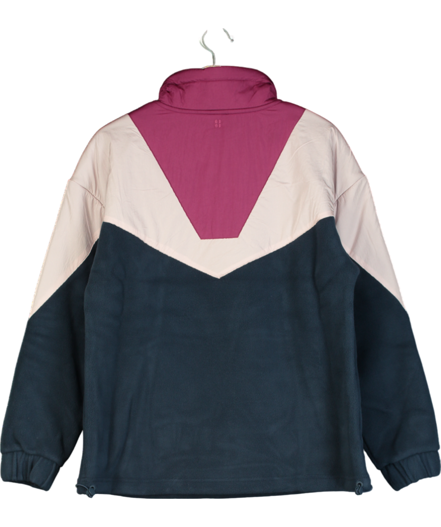 Sweaty Betty Orbit colour-block shell and fleece jumper UK S