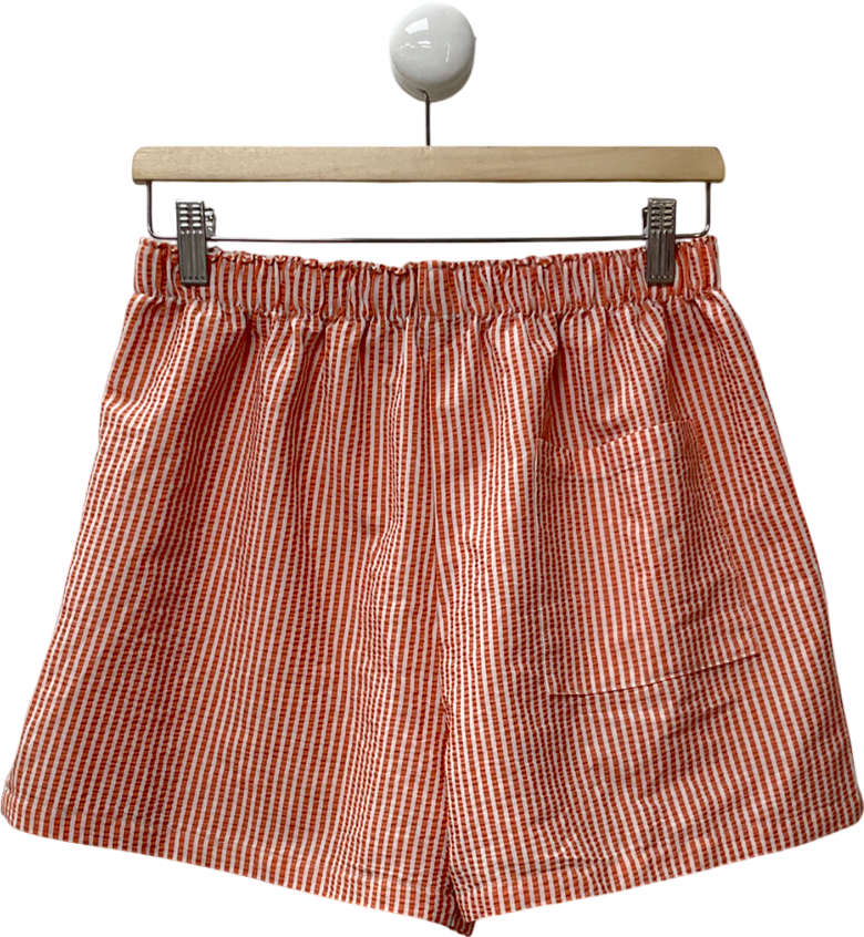 speltham Orange Tangerine Striped Crinkle Unisex Boxer Shorts UK M