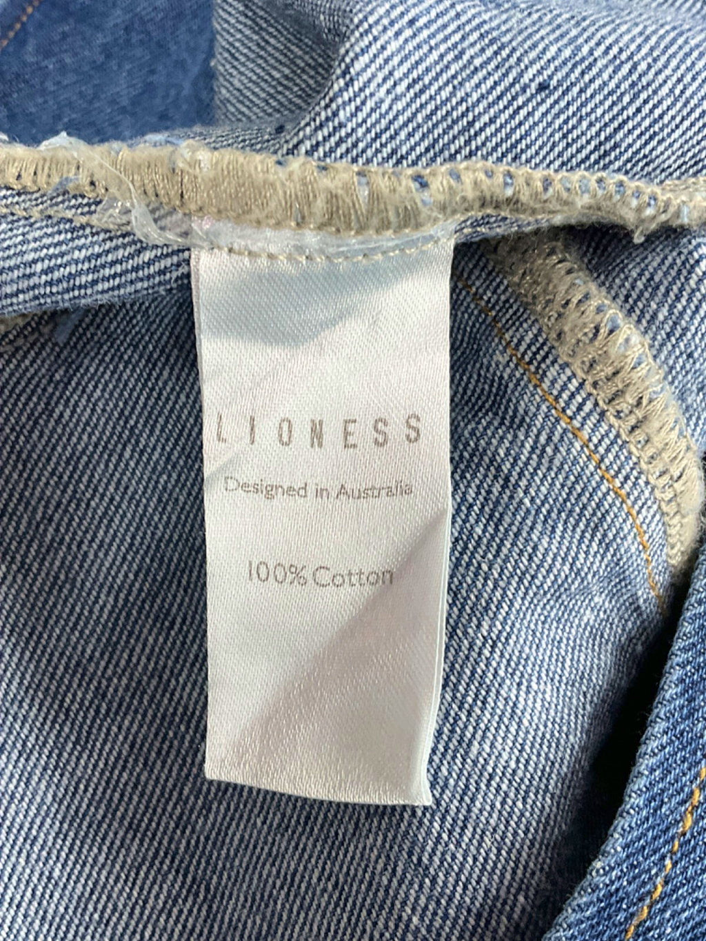 Lioness Blue Denim Halter Vest UK XS