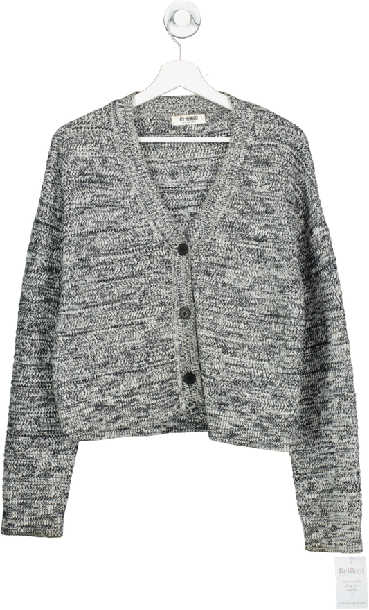 4th & Reckless Black And White Blend Crop Cardigan UK 10
