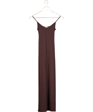 DISSH Brown Strappy Viscose Midi Dress UK XS