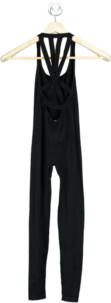 Stradivarius Black Jumpsuit with Strappy Back UK S