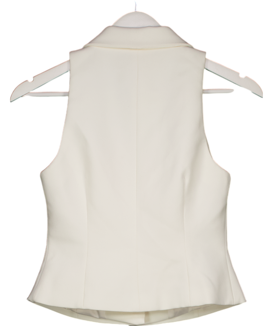 Meshki White Mura Suiting Vest UK S