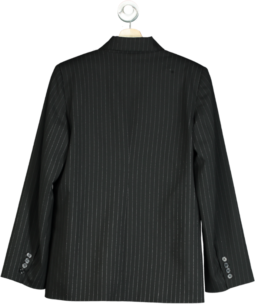 CHPTR-S Black Pinstripe Blazer UK 8