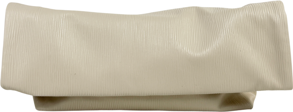 Topshop Cream George Oversized Textured Clutch Bag In Off White One Size