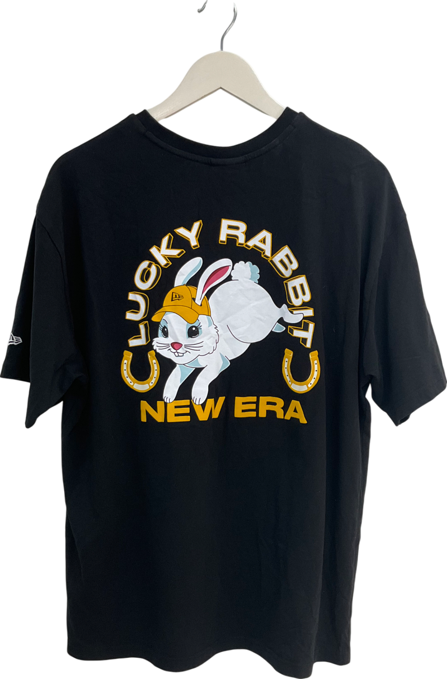 New Era Black Lucy Rabbit Oversized T Shirt UK M