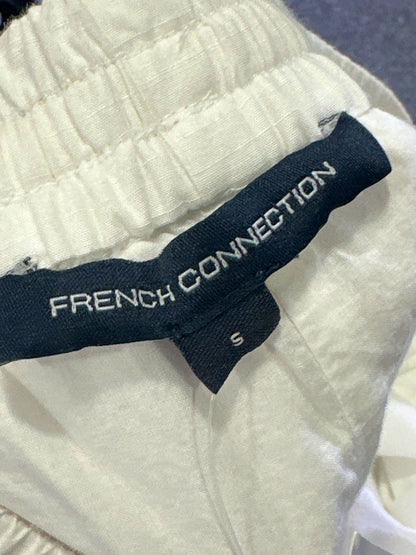 French Connection Linen White Trousers UK S