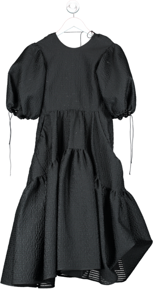 Cecilie Bahnsen Black Puff Sleeve Tilde Dress UK 6