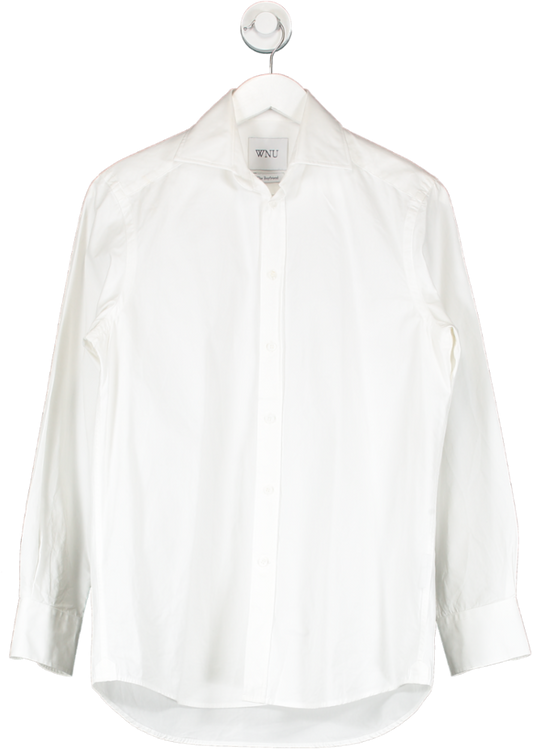 wnu White The Boyfriend Weave shirt  UK 8