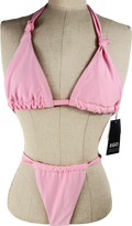Ego Pink Knot Detail Triangle Bikini Set UK S