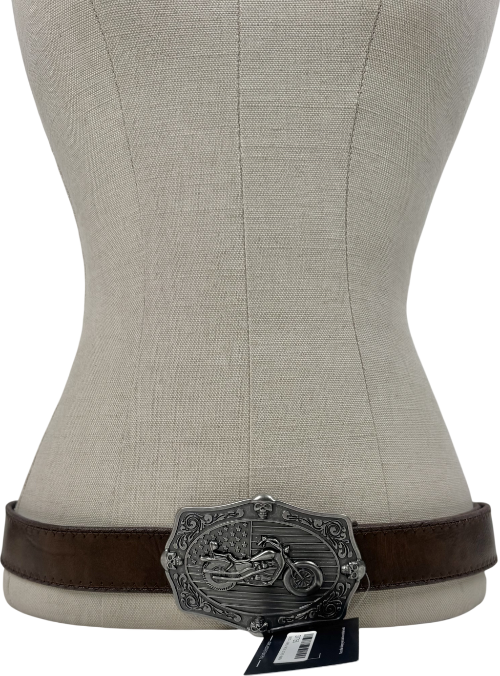 ASOS Brown Americana Plate Belt UK S/M