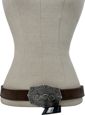 ASOS Brown Americana Plate Belt UK S/M
