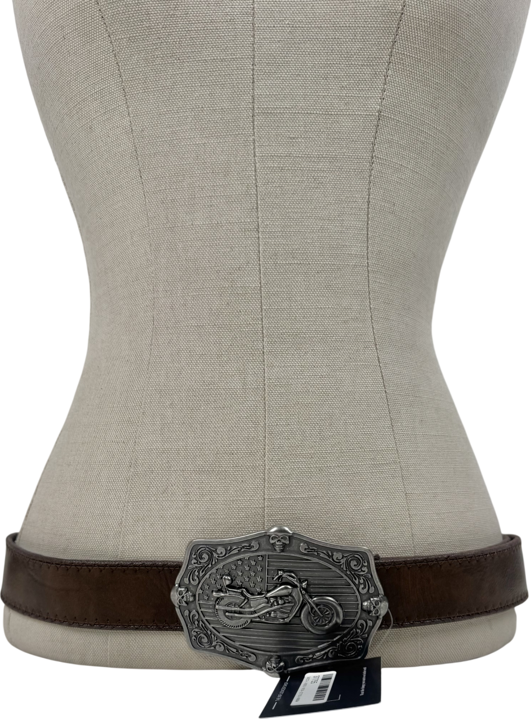 ASOS Brown Americana Plate Belt UK S/M