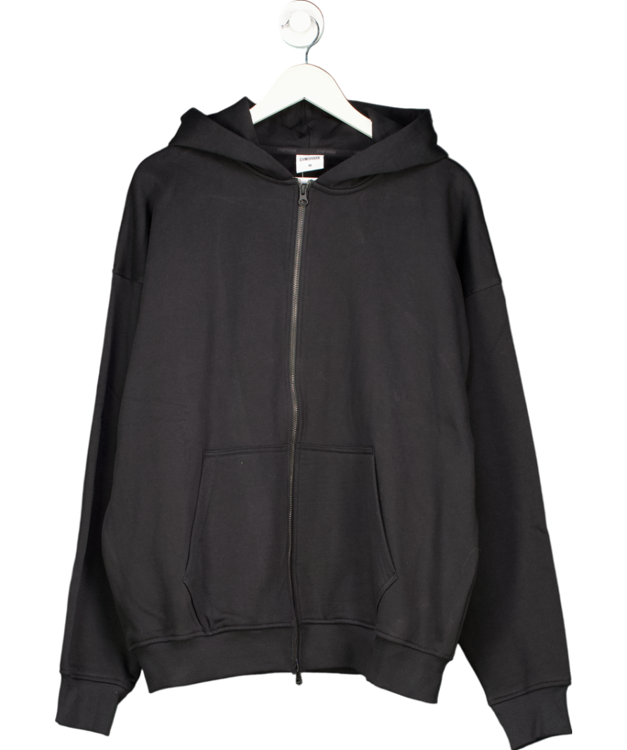 gymshark Black Zip Up Hoodie UK M