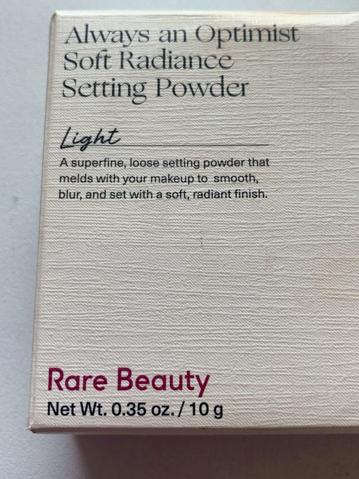 Rare Beauty Always an Optimist Soft Radiance Setting Powder Light 10g