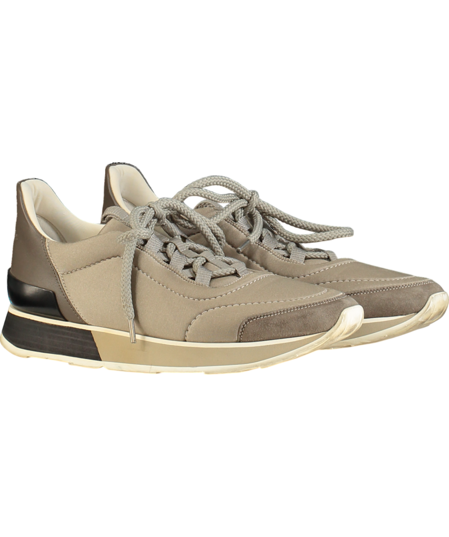 Hermès Beige Taupe Stadium Low Trainers UK 4 EU 37 👠