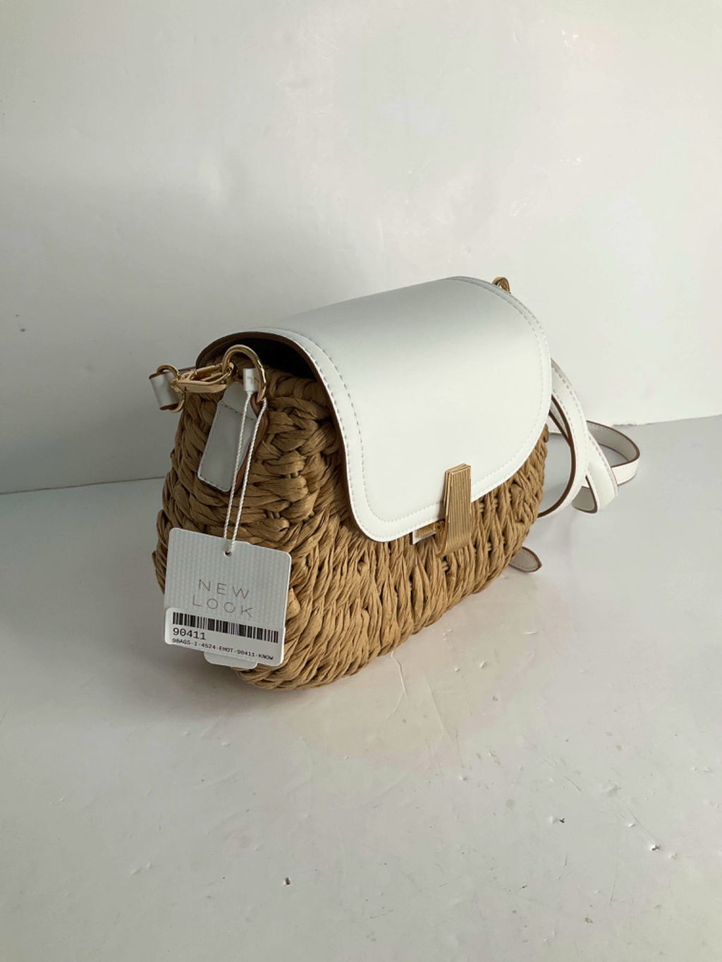 New Look Beige Woven Crossbody Bag UK One Size