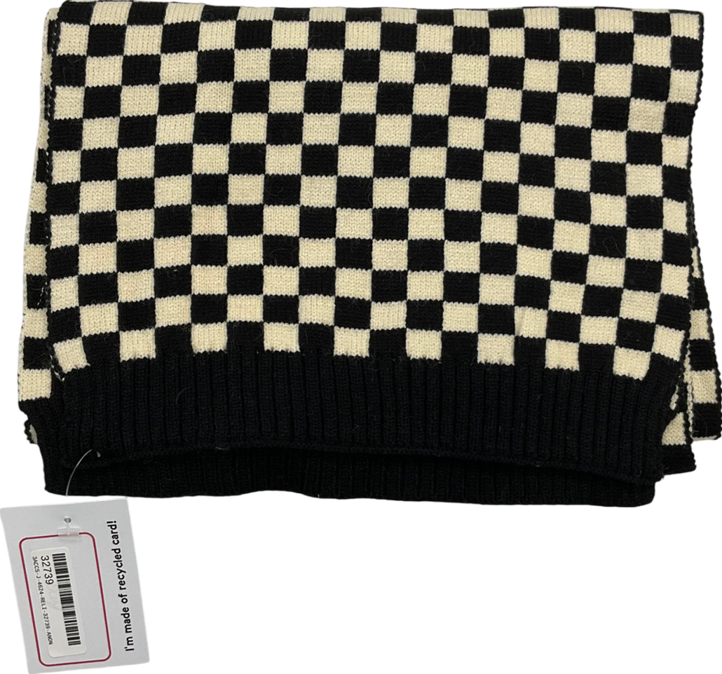 Black & White Checkered Scarf