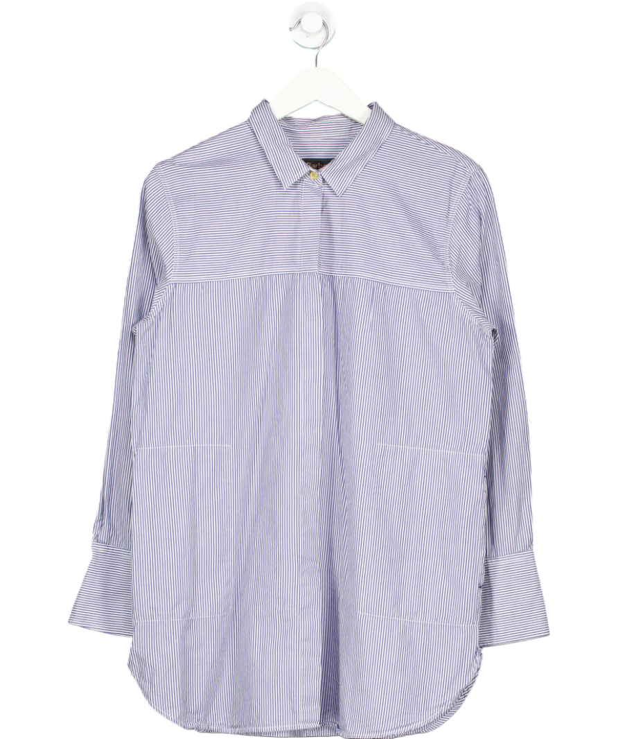 Barbour Blue Relaxed Striped Tunic Fit Shirt UK 12